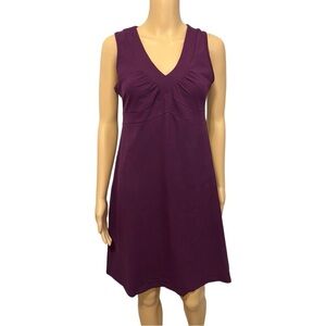 Athleta Senorita Sleeveless V-Neck Organic Cotton  Purple Dress Size  M